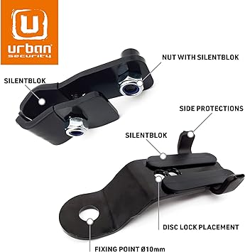 Urban Security Mounting Bracket For UR22/UR6 Disc Locks - Bolt Hole Mount - Shop name