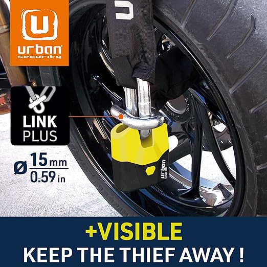 Urban Security U8K150 150cm Motorcycle Chain + Lock - Security Level 20 - Shop name