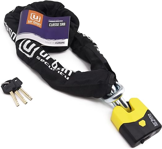 Urban Security U8K150 150cm Motorcycle Chain + Lock - Security Level 20 - Shop name