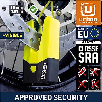 Urban Security U9DY Motorcycle Disc Lock + Reminder Cable - Security Level 17 - Shop name