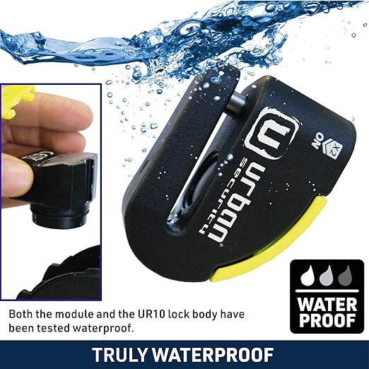 Urban Security UR10 Motorcycle Disc Lock With Alarm - Security Level 18 - Sold Secure Certified - Shop name