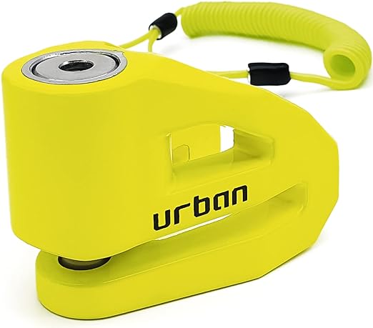 Urban Security UR208Y Motorcycle Disc Lock + Reminder Cable - Security Level 10 - Shop name