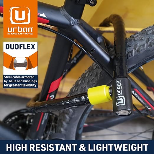 Urban Security UR5120 Duoflex Articulated 120cm Motorcycle Cable Lock - Security Level 9 - Shop name
