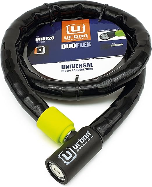 Urban Security UR5120 Duoflex Articulated 120cm Motorcycle Cable Lock - Security Level 9 - Shop name