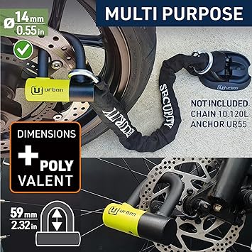 Urban Security UR59 Motorcycle Disc Lock + Reminder Cable - Security Level 10 -  Shop name