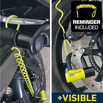 Urban Security UR59 Motorcycle Disc Lock + Reminder Cable - Security Level 10 -  Shop name