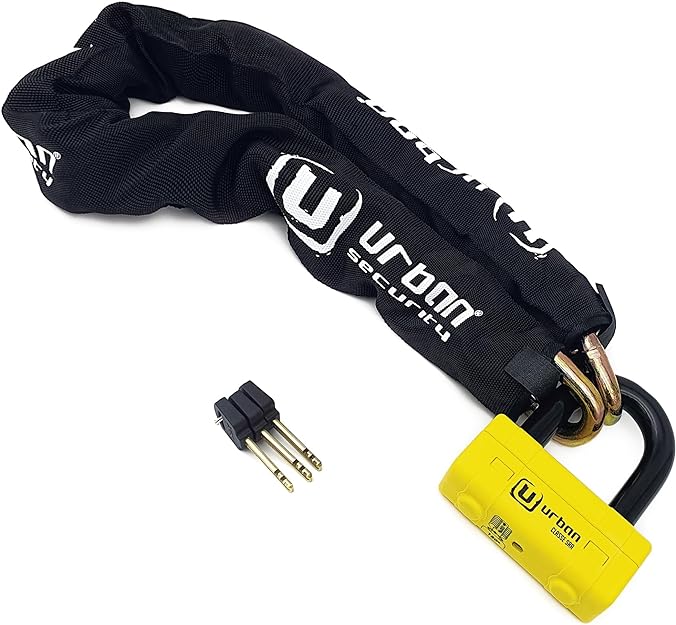 Urban Security UR74100 100cm Motorcycle Chain + Lock - Security Level 19 - Shop name