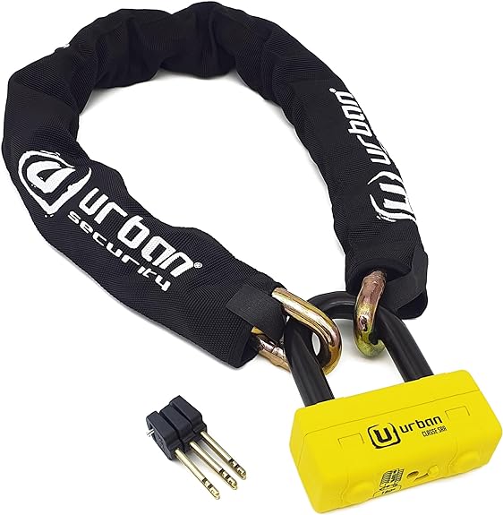 Urban Security UR74120 120cm Motorcycle Chain + Lock - Security Level 19 - Shop name