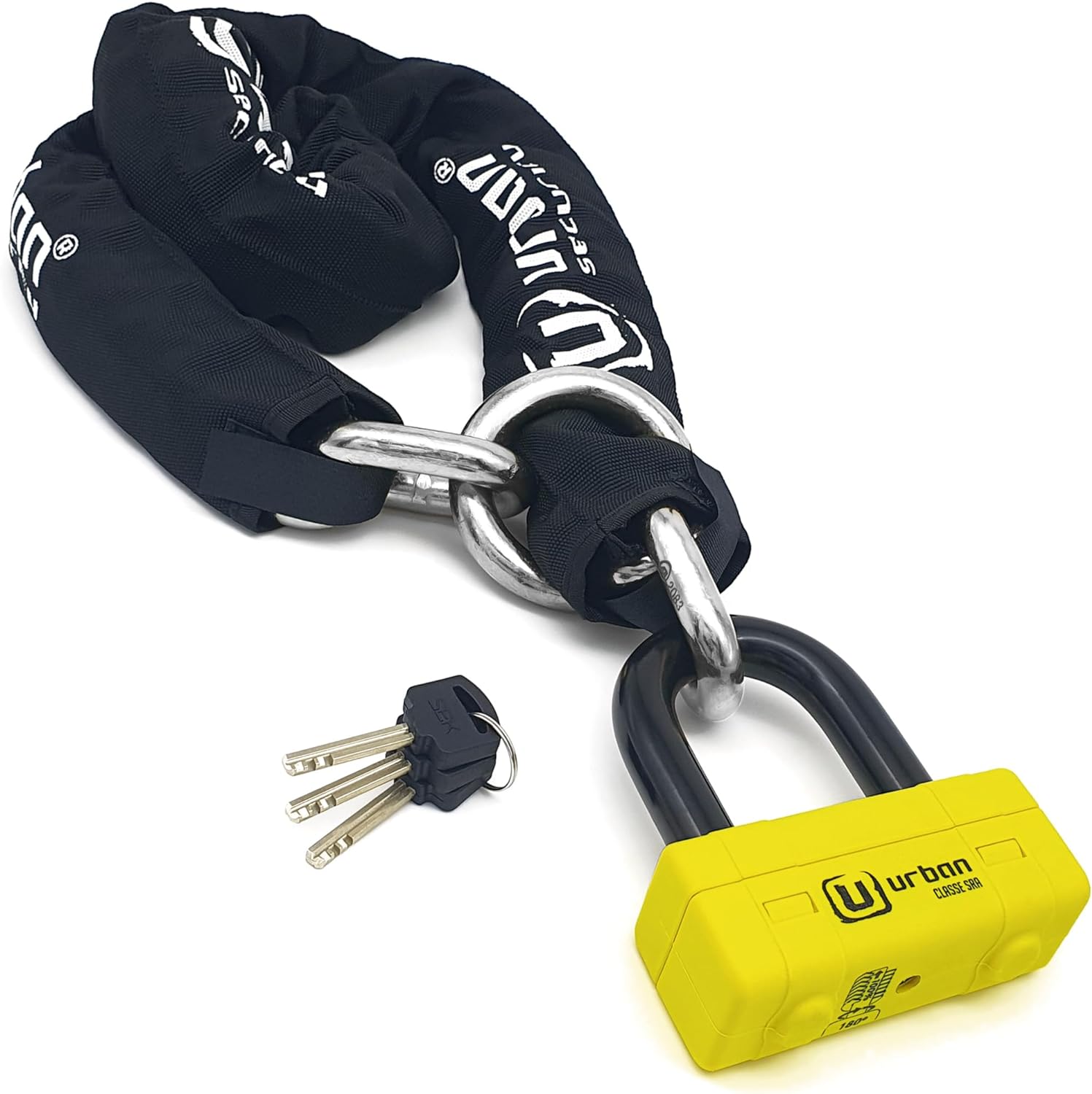 Urban Security UR74120L 120cm Motorcycle Loop Chain + Lock - Security Level 19 - Shop name