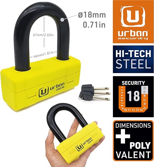 Urban Security UR75 Motorcycle Disc Lock + Reminder Cable - Security Level 18Β -Β Shop name