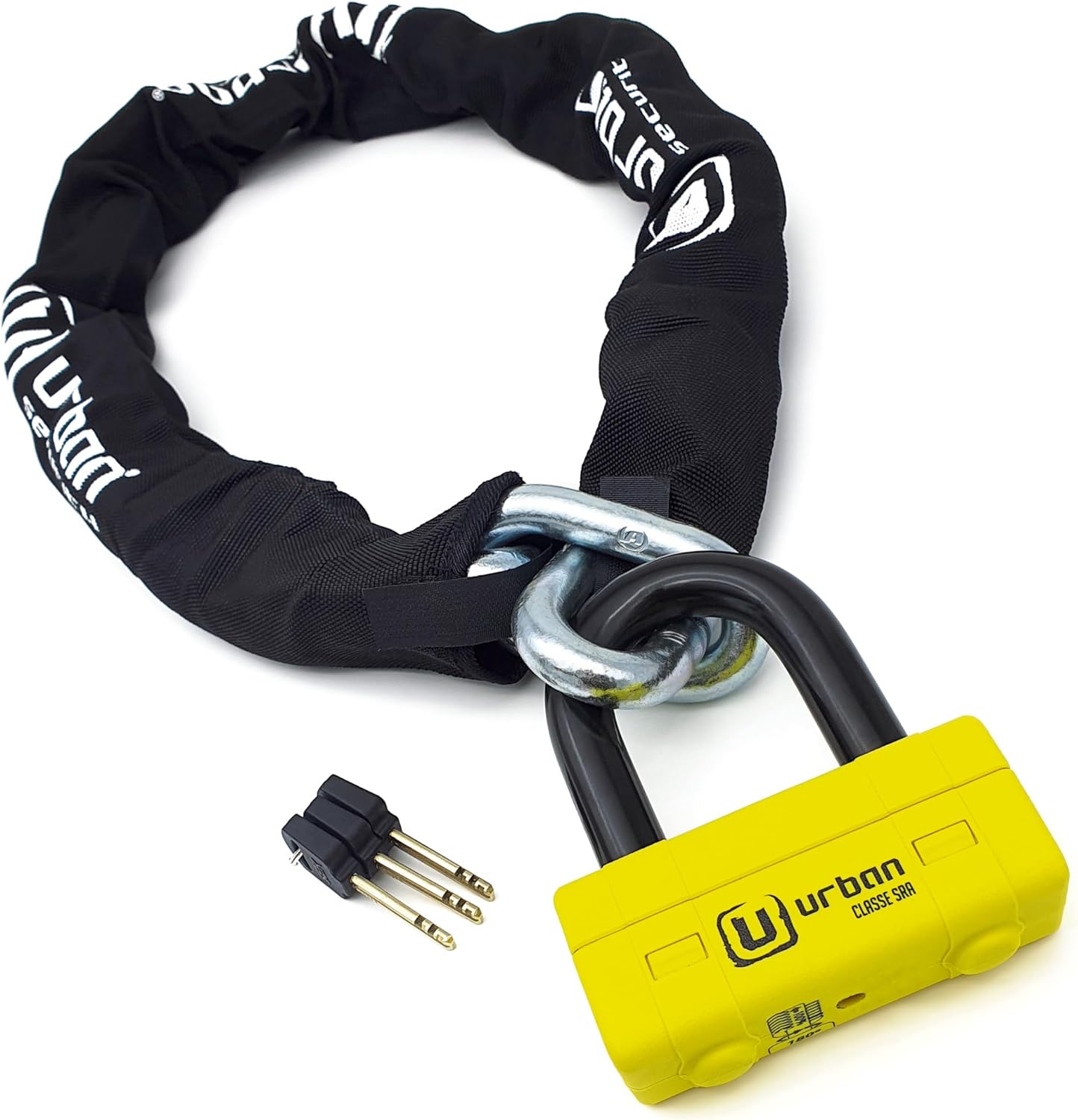 Urban Security UR75100 100cm Motorcycle Chain + Lock - Security Level 20 - Shop name