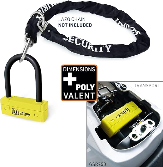 Urban Security UR85120Y Motorcycle U Lock - Security Level 20 - Shop name