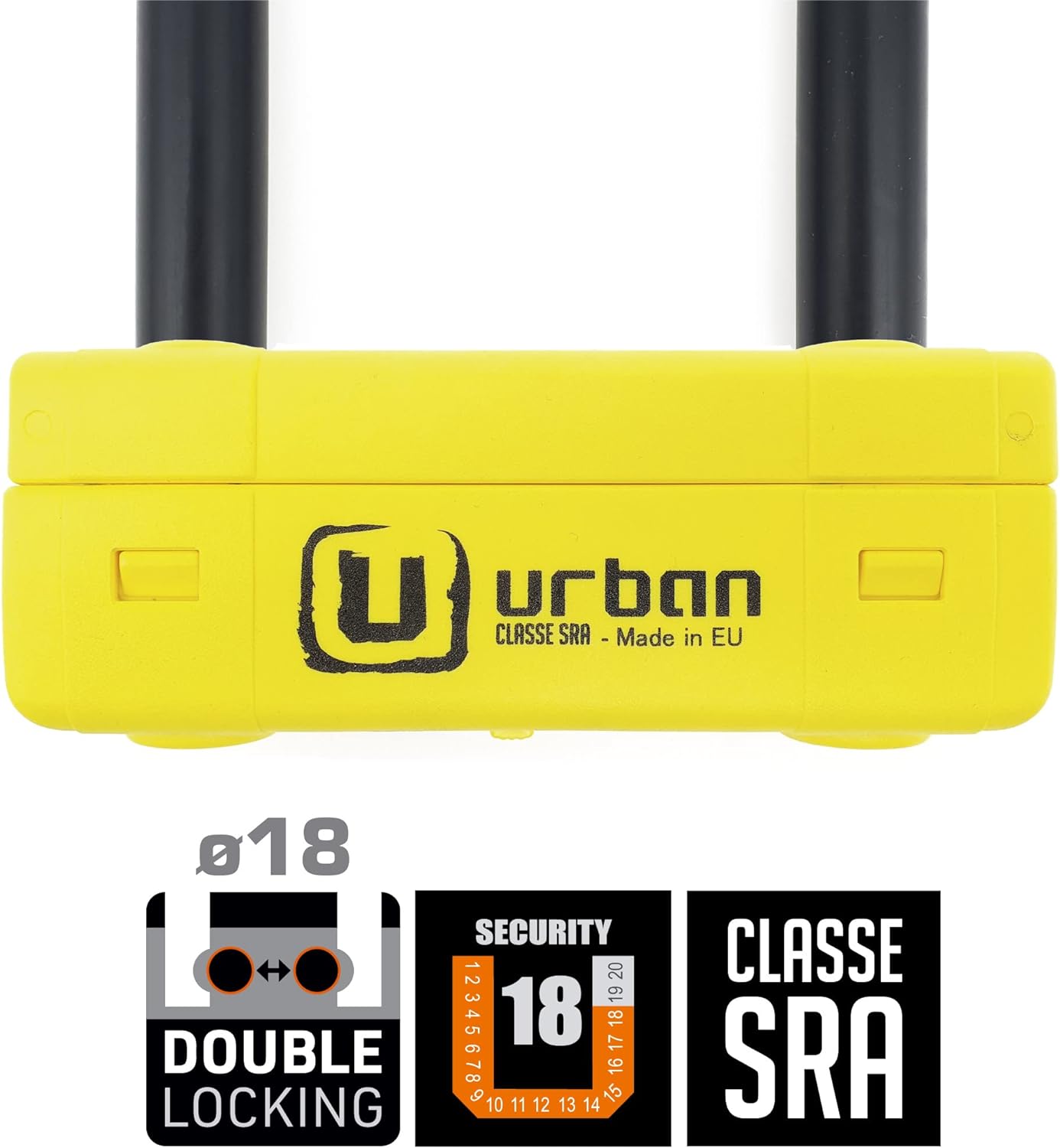 Urban Security UR85120Y+10.120L 120cm Motorcycle Loop Chain + Lock - Security Level 20 - Shop name