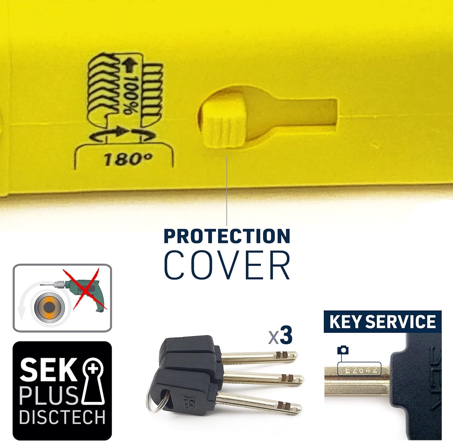 Urban Security UR85250Y Motorcycle U Lock - Security Level 20 - Shop name