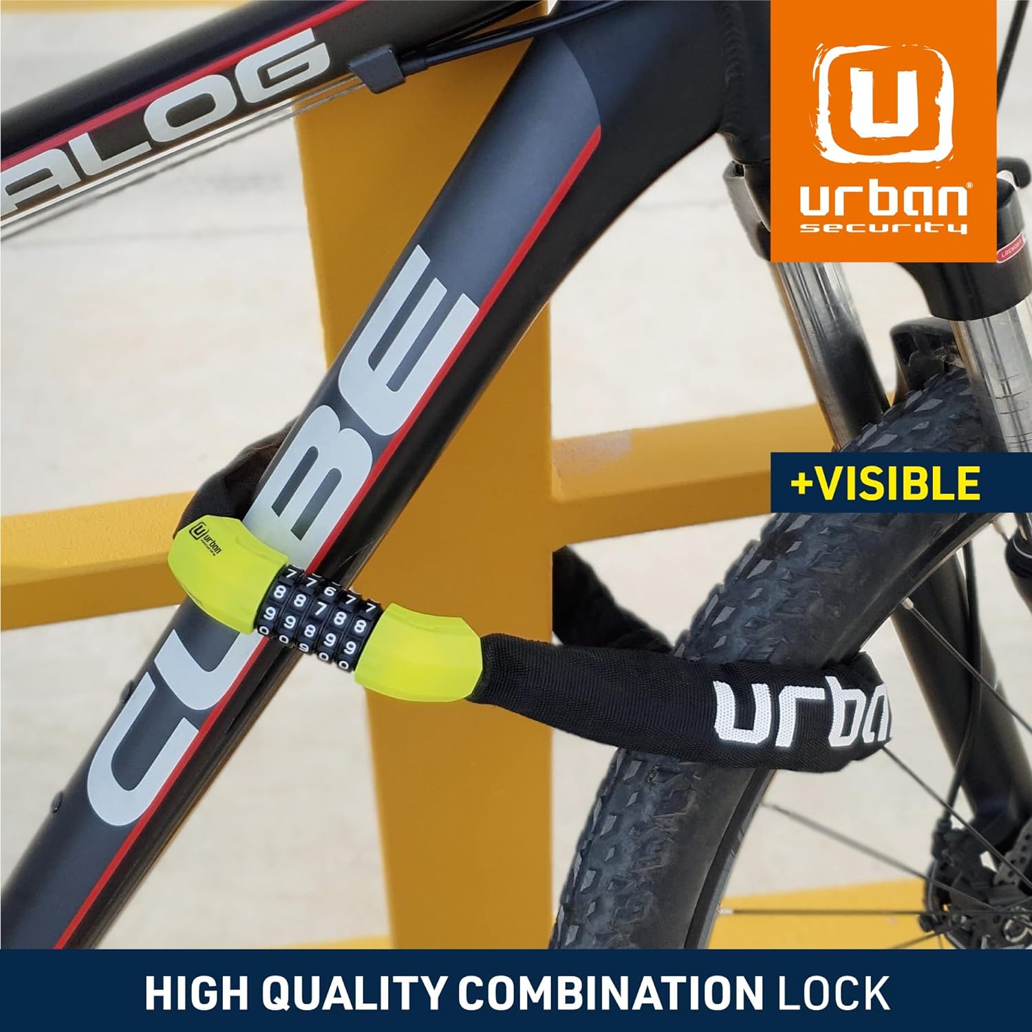 Urban Security UR890 100cm Motorcycle Chain + Combination Lock - Security Level 8 - Shop name