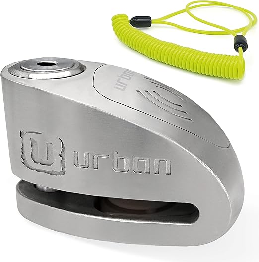 Urban Security UR910S Motorcycle Disc Lock With Alarm - Security Level 17 - Sold Secure Certified - Shop name
