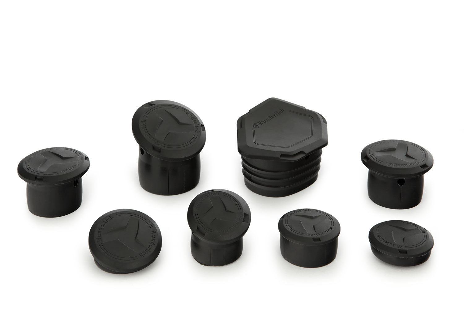 Wunderlich Frame Caps 8-Piece Set | Black | BMW R 1300 GS - Pyramid Motorcycle Accessories