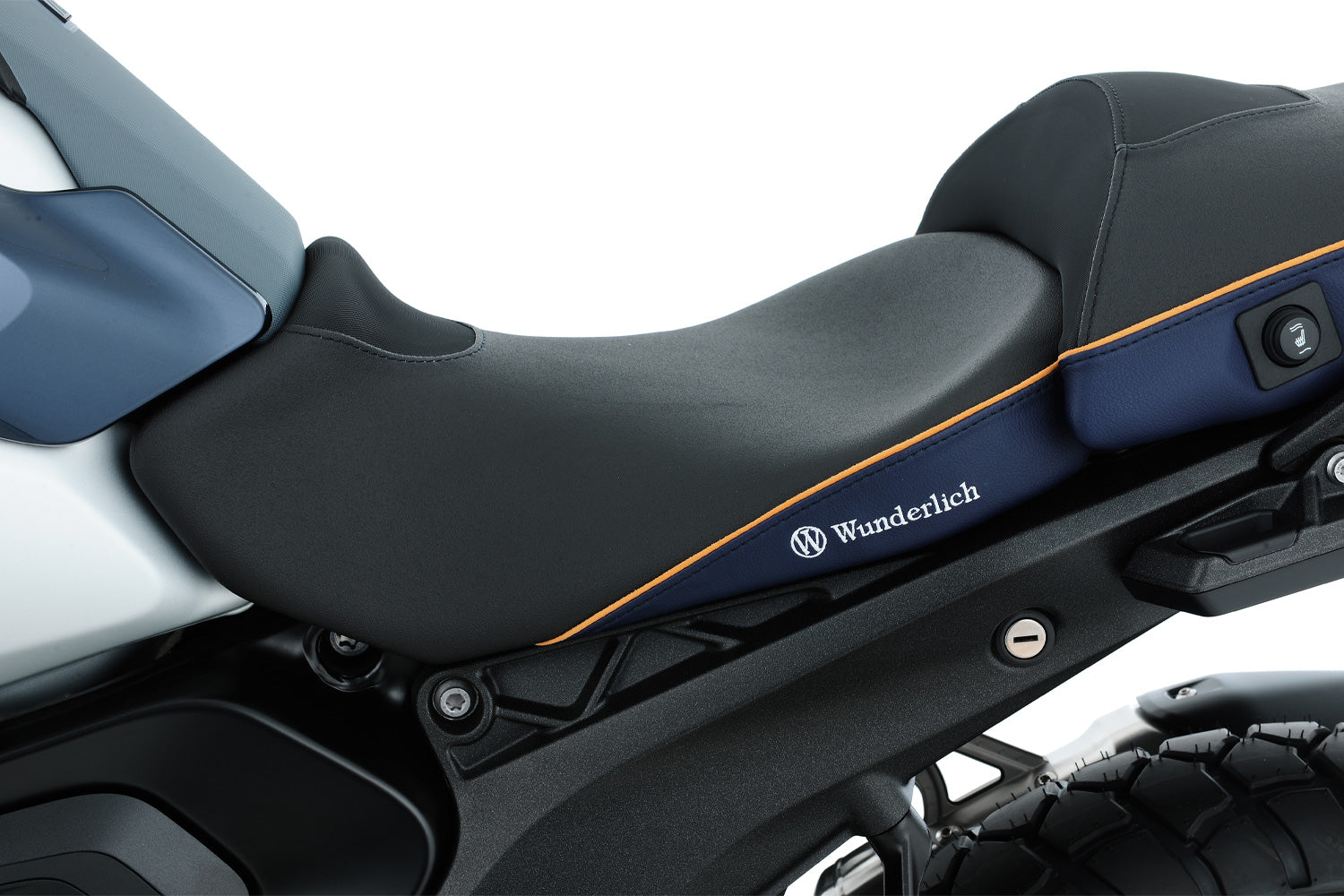 Wunderlich Aktivkomfort Rider Seat with Plug & Play Seat Heating High | Black - Pyramid Motorcycle Accessories