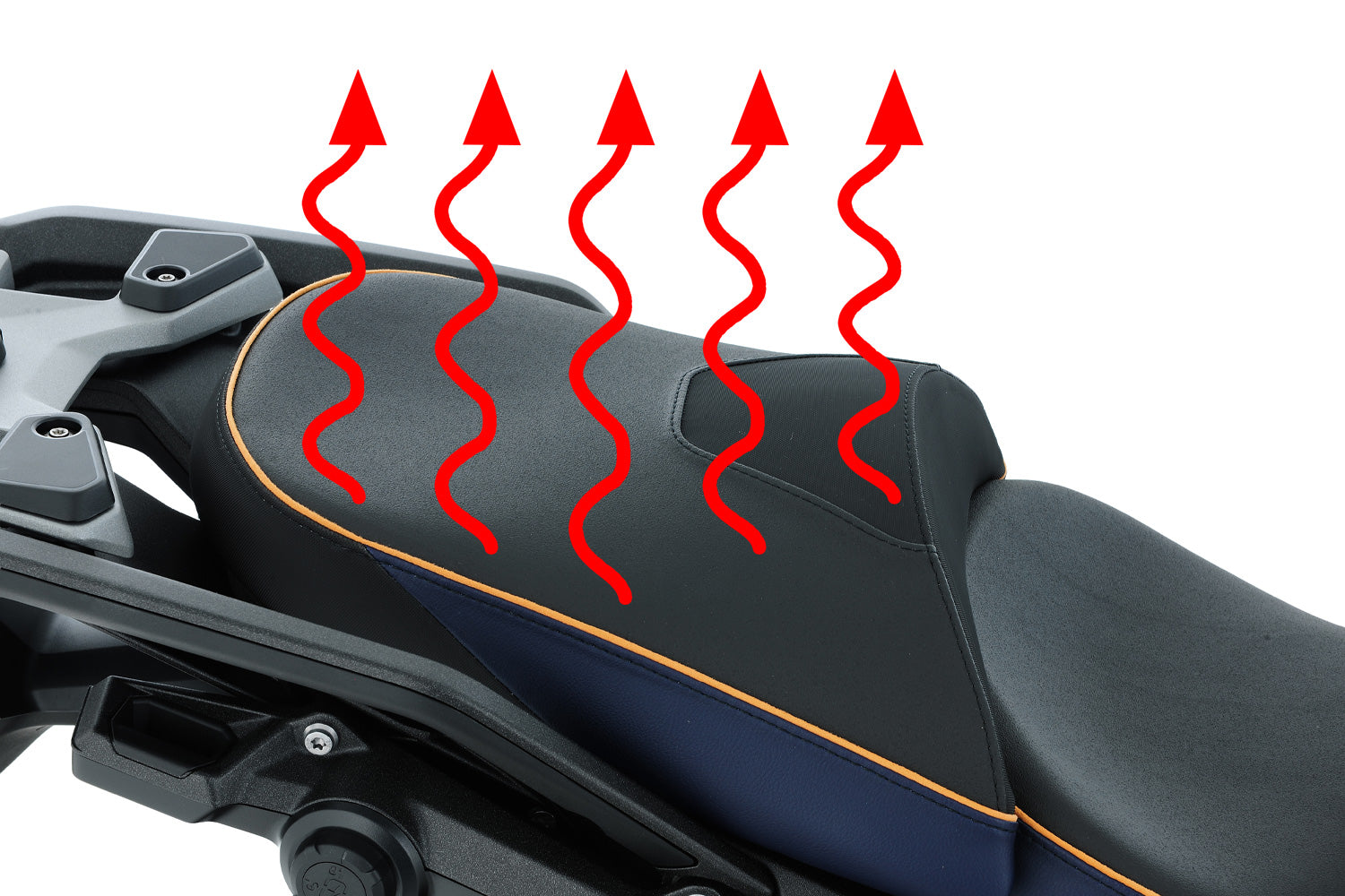 Wunderlich Passenger Seat Aktivkomfort with Smart heating Queens-Edition Standard | Green-Gold | BMW R 1300 GS - Pyramid Motorcycle Accessories