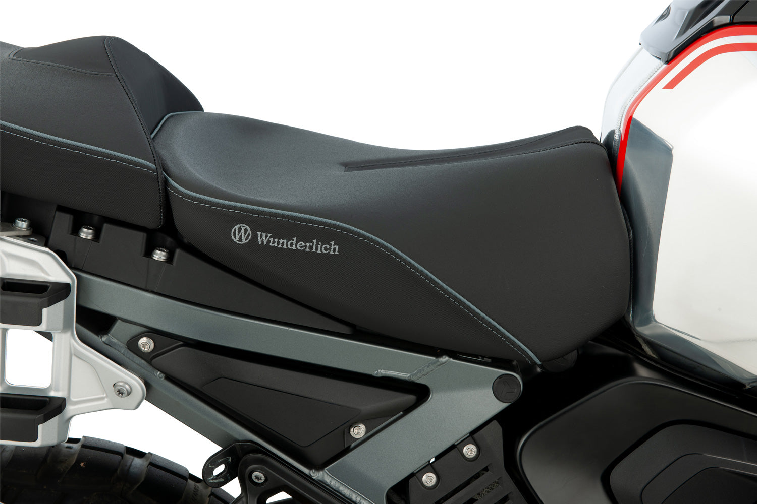 Wunderlich Aktivkomfort Rider Seat with Smart Plug & Play Heating Standard | Black - Pyramid Motorcycle Accessories