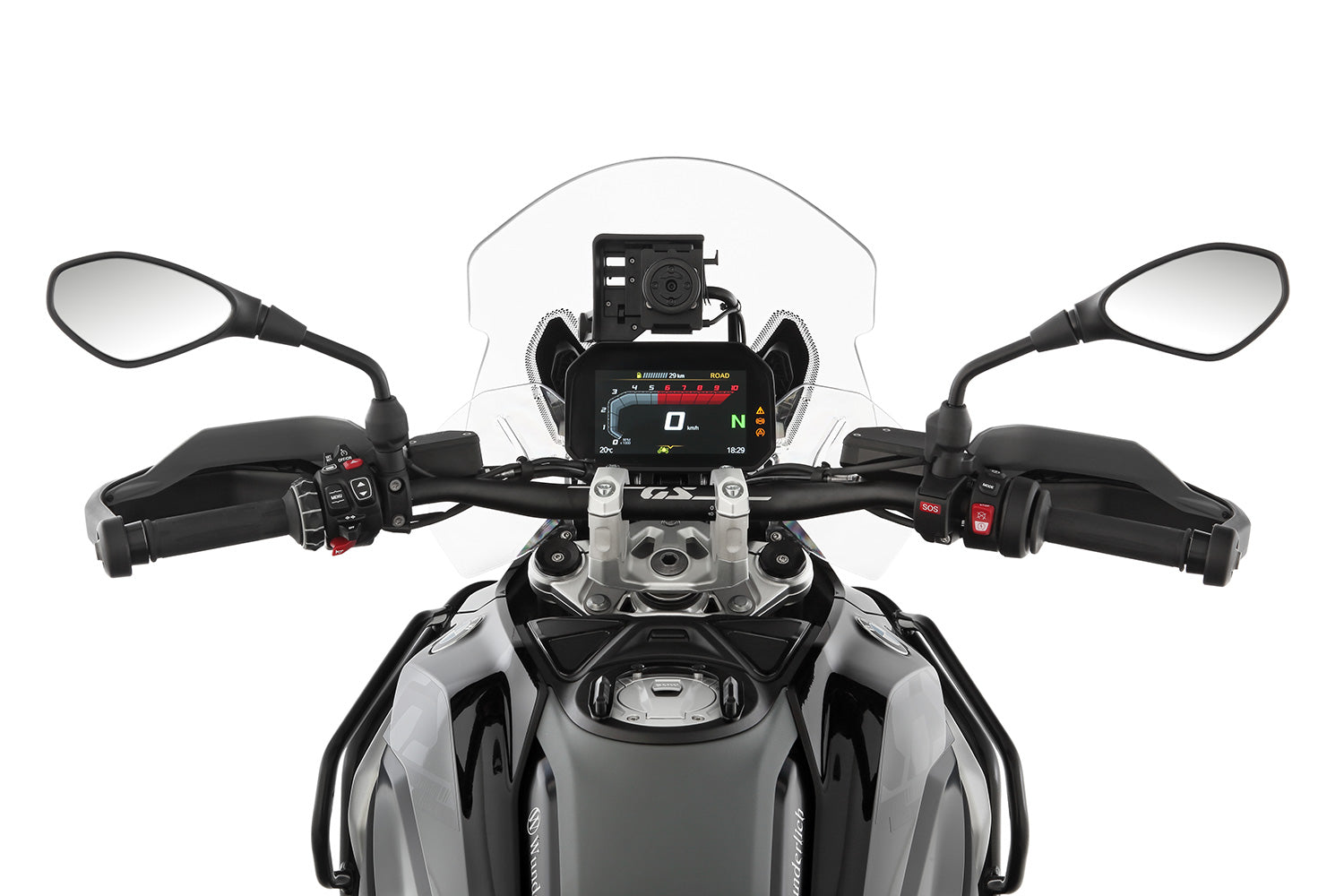 Wunderlich Marathon Windshield with Screen Mounting Bracket | Clear | BMW R 1300 R - Pyramid Motorcycle Accessories