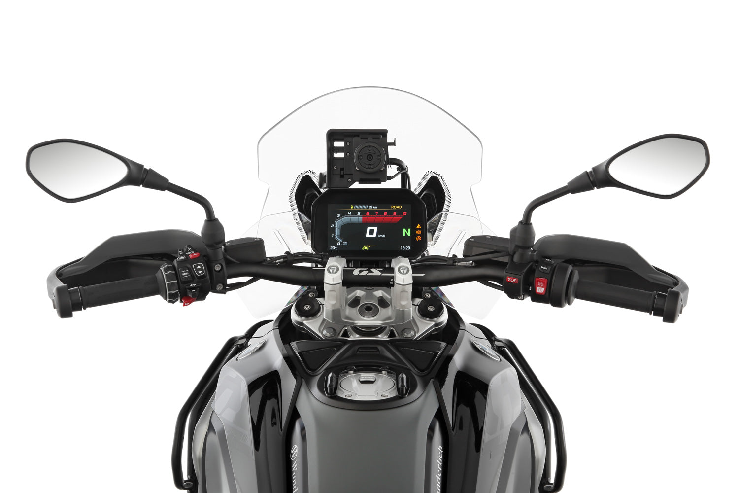 Wunderlich Windshield Marathon with Reinforcement Left and Right | Clear | BMW R 1250 GS Adventure - Pyramid Motorcycle Accessories