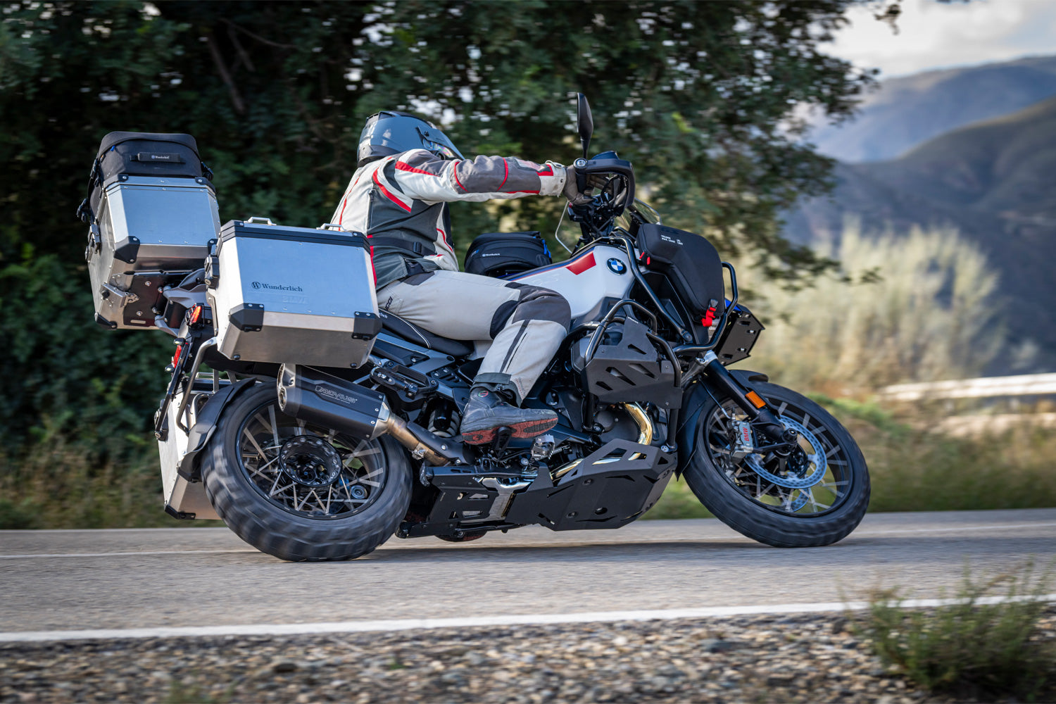 Wunderlich Ultimate Supplementary Tank Protection Bar | Silver-Black | BMW R 1300 GS AdventureΒ -Β Β Pyramid Motorcycle Accessories