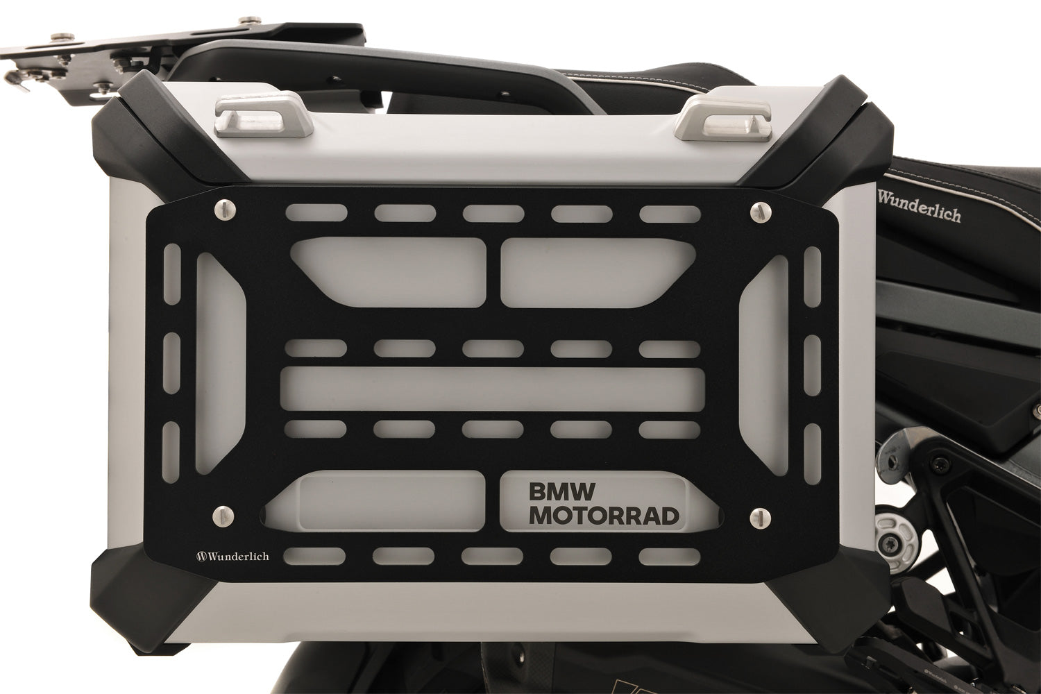 Wunderlich Side Rack For Original Aluminium Panniers Piece | Black | BMW R 1300 GS - Pyramid Motorcycle Accessories