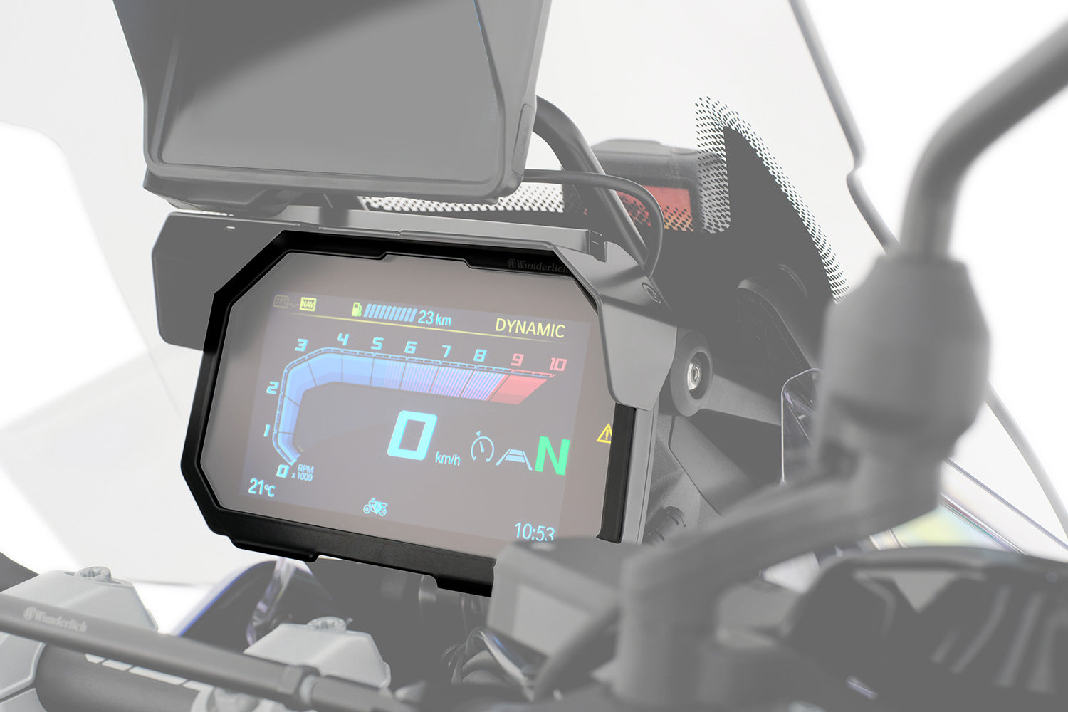 Wunderlich TFT Display Anti-Theft Protection with Sun Visor Preparation - Pyramid Motorcycle Accessories