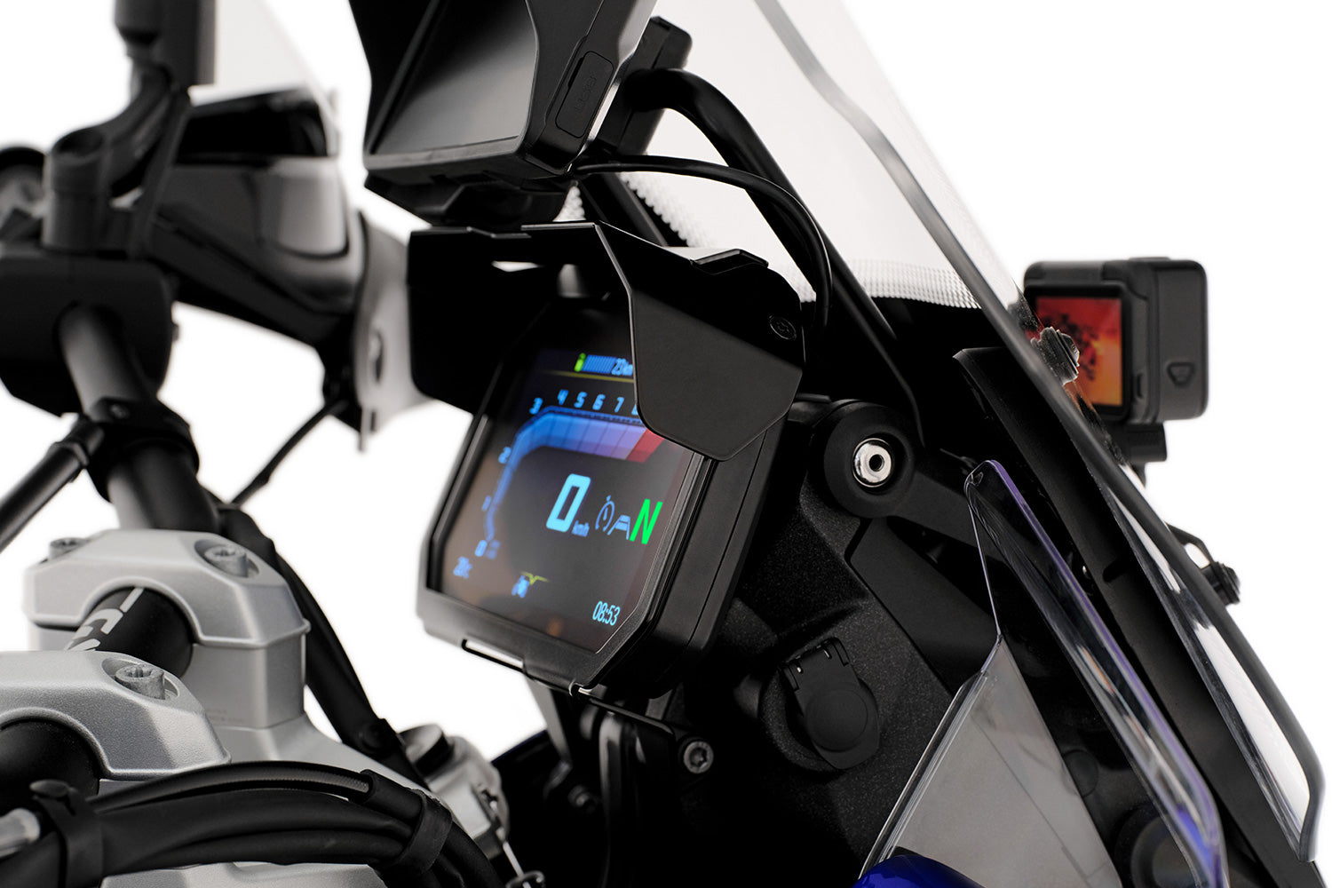 Wunderlich TFT Display Anti-Theft Protection with Sun Visor Preparation - Pyramid Motorcycle Accessories