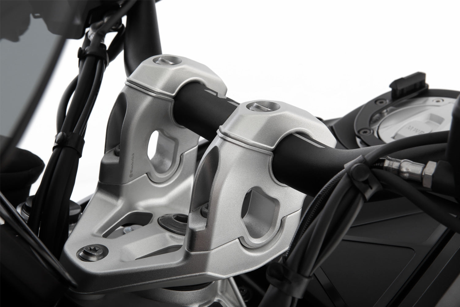 Wunderlich ERGO+ Handlebar Riser R 1300 | Silver - Pyramid Motorcycle Accessories