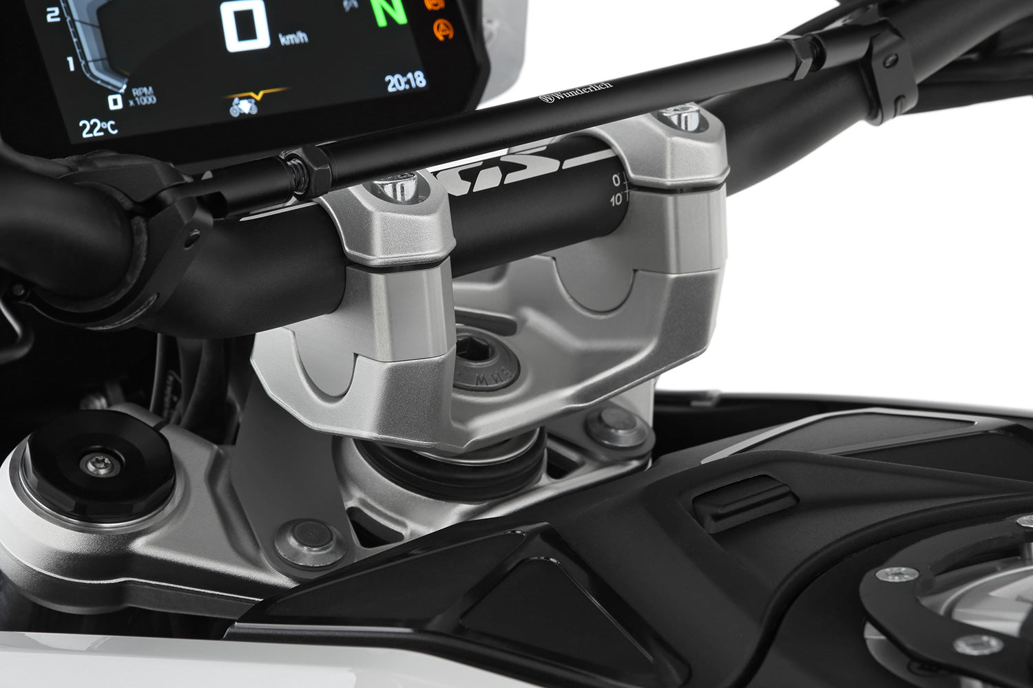 Wunderlich Handlebar Riser Ergo | R 1300 | Silver - Pyramid Motorcycle Accessories