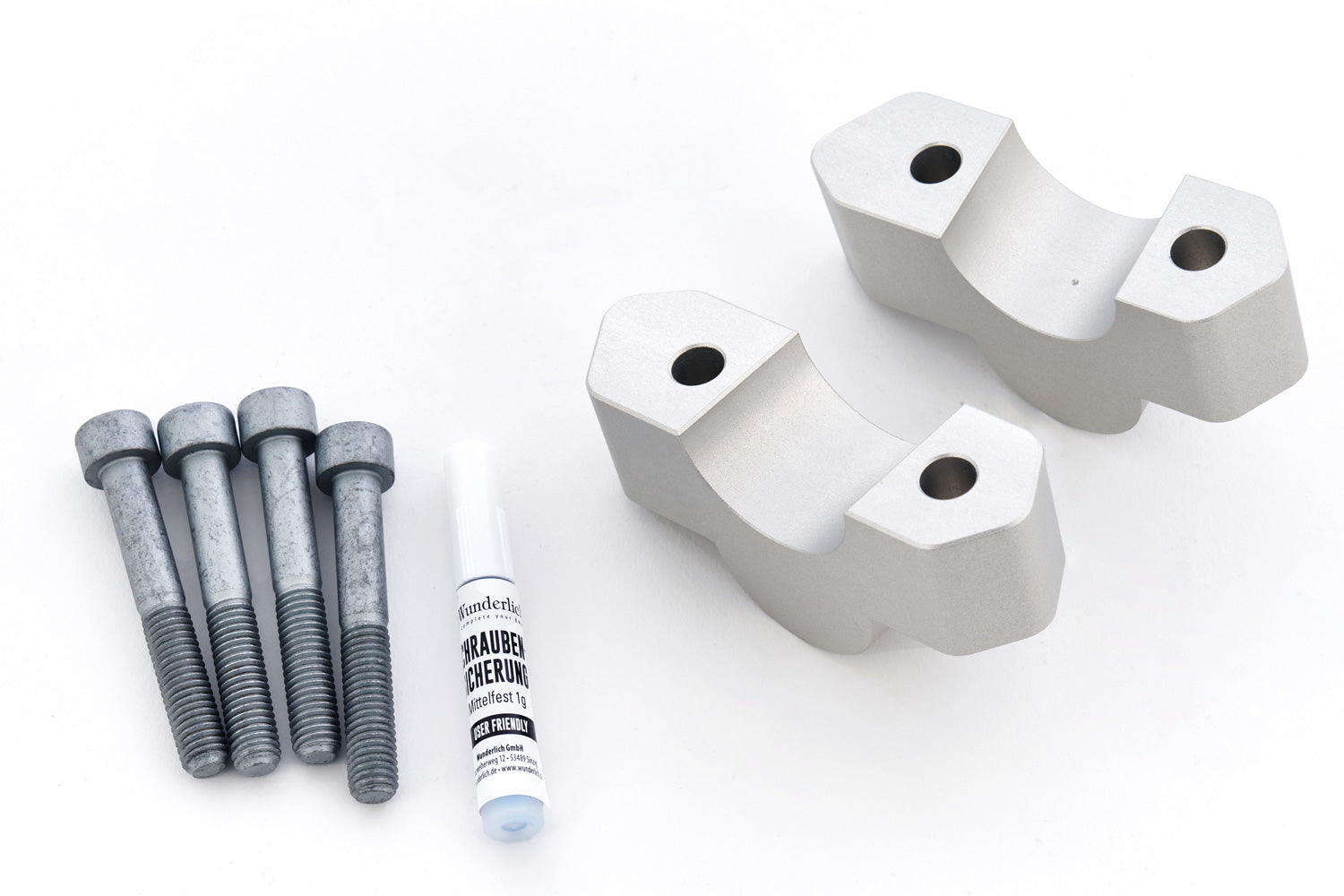Wunderlich Handlebar Riser Ergo | R 1300 | Silver - Pyramid Motorcycle Accessories