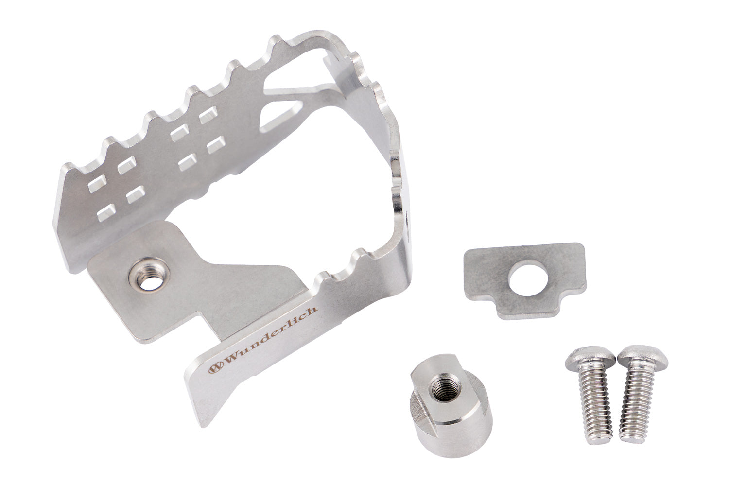 Wunderlich Enduro Brake Lever Enlargement | Silver - Pyramid Motorcycle Accessories