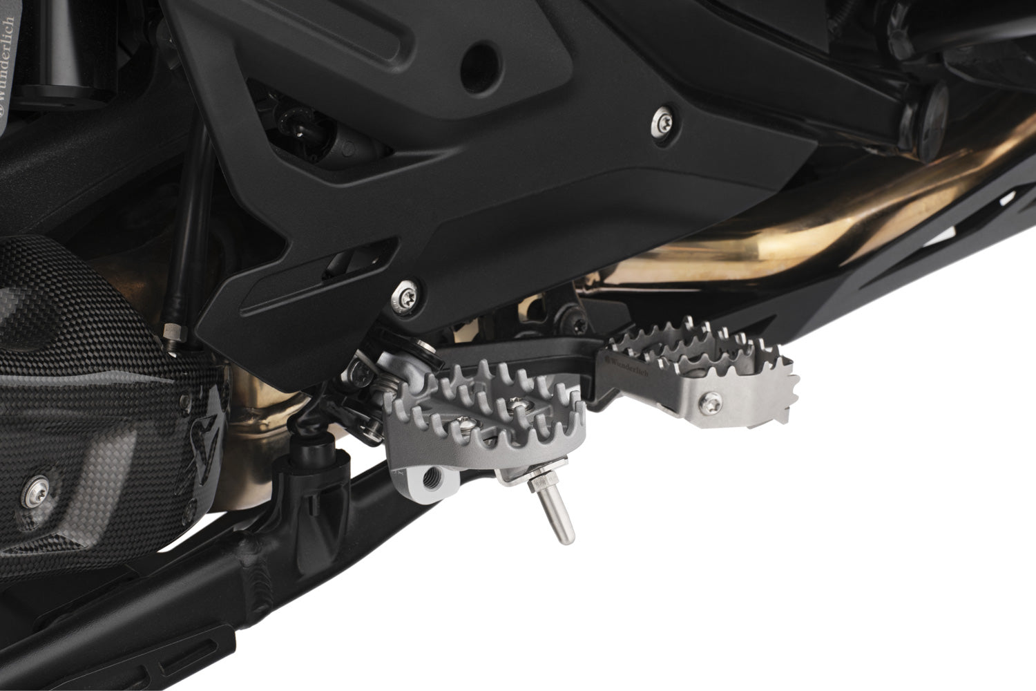 Wunderlich Lean Angle Indicator For Enduro Footrests Set | Silver | BMW R 1300 GS Adventure - Pyramid Motorcycle Accessories