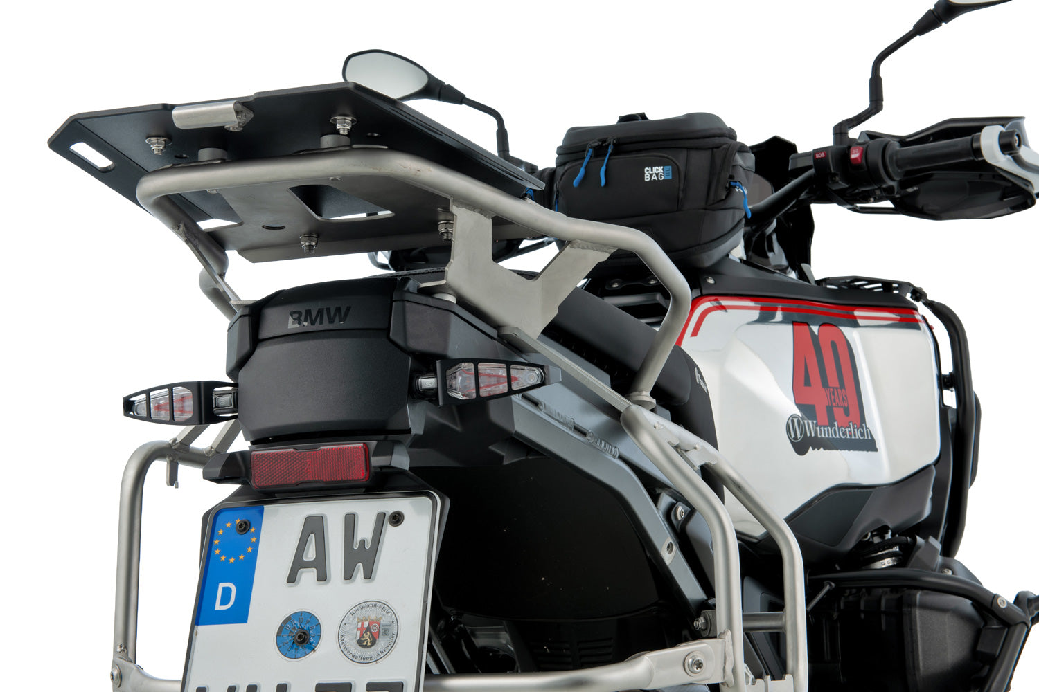 Wunderlich Top Case Rack Premium | Chrome | BMW R 1250 RT - Pyramid Motorcycle Accessories