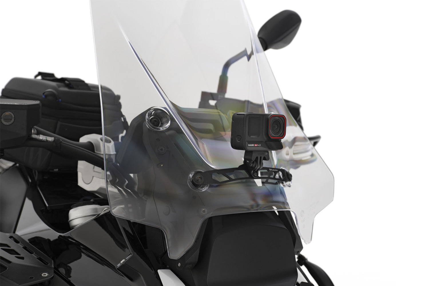 Wunderlich Action Cam Mount for BMW Tall Windscreen | Black - Pyramid Motorcycle Accessories