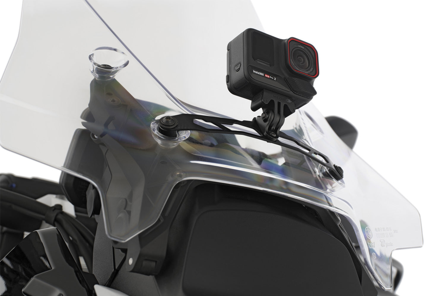 Wunderlich Action Cam Mount for BMW Tall Windscreen | Black - Pyramid Motorcycle Accessories