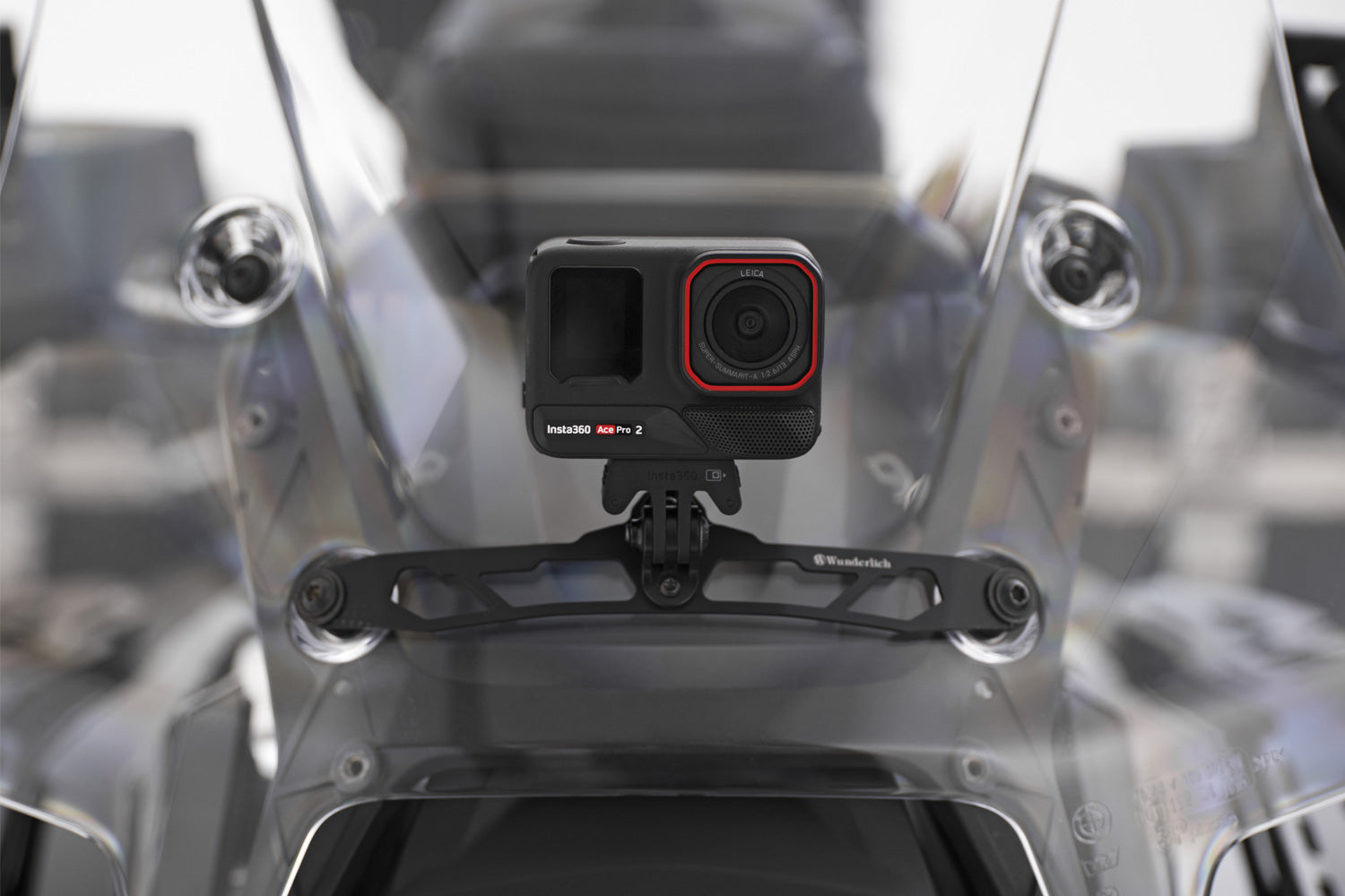 Wunderlich Action Cam Mount for BMW Tall Windscreen | Black - Pyramid Motorcycle Accessories