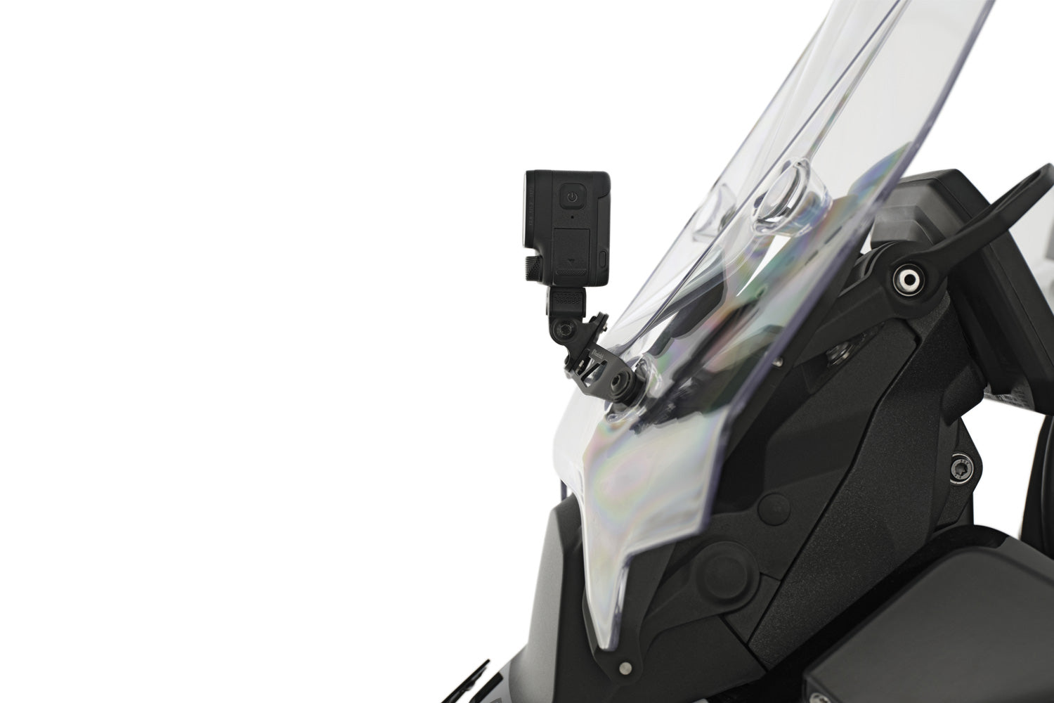 Wunderlich Action Cam Mount for BMW Tall Windscreen | Black - Pyramid Motorcycle Accessories