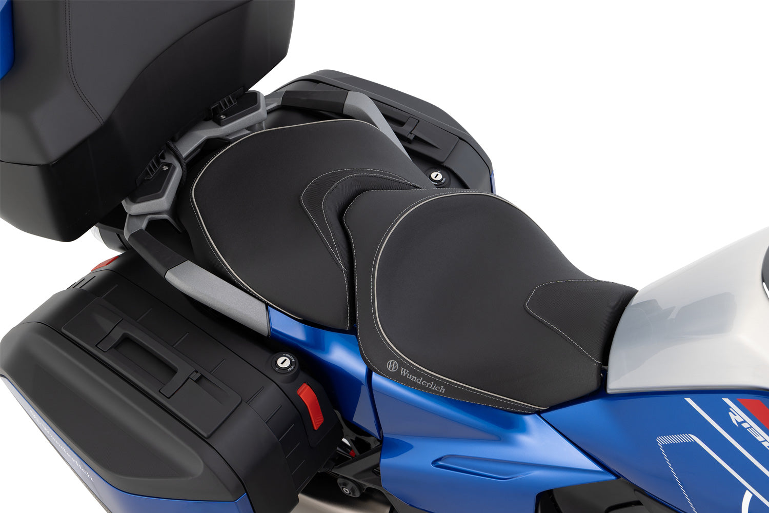 Wunderlich Aktivkomfort Passenger Seat with Heating Smart Plug | Black - Pyramid Motorcycle Accessories