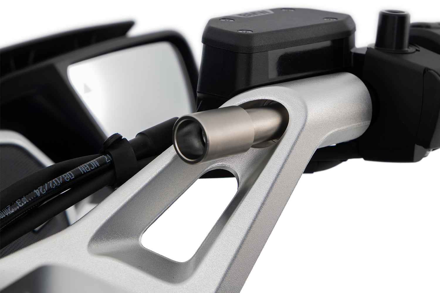 Wunderlich Clip-On Handlebar Adapter for Smartphone Mount | Silver - Pyramid Motorcycle Accessories