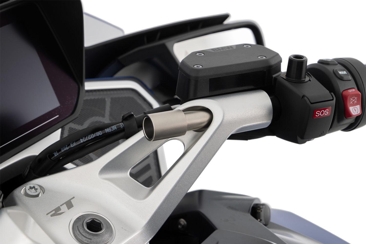 Wunderlich Clip-On Handlebar Adapter for Smartphone Mount | Silver - Pyramid Motorcycle Accessories