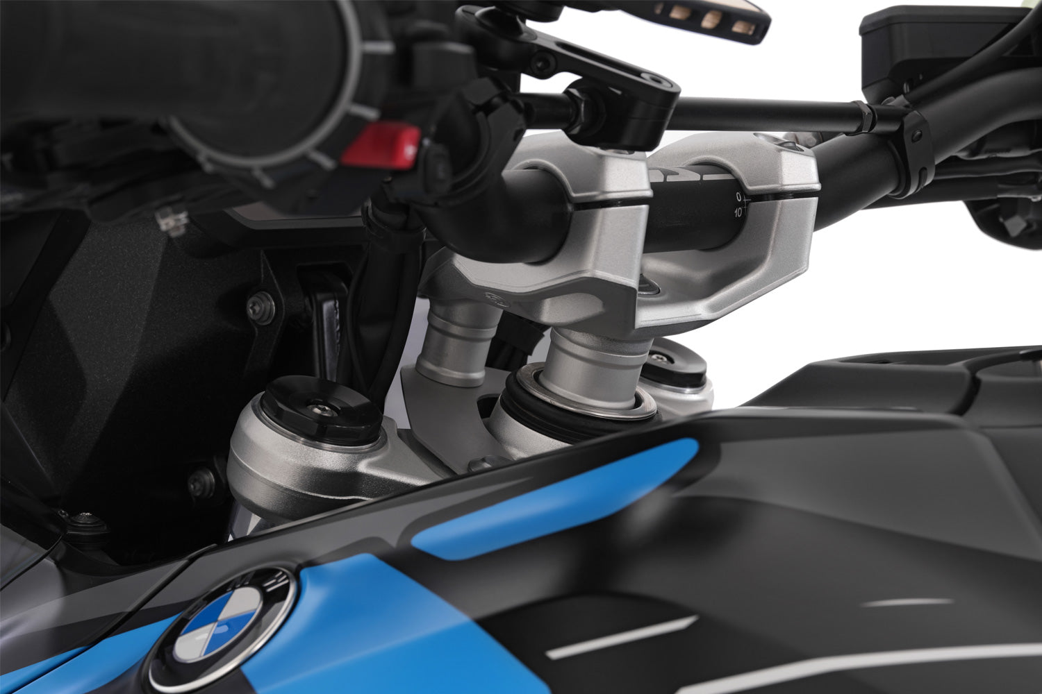Wunderlich Handlebar Riser Ergo 25mm | Silver - Pyramid Motorcycle Accessories