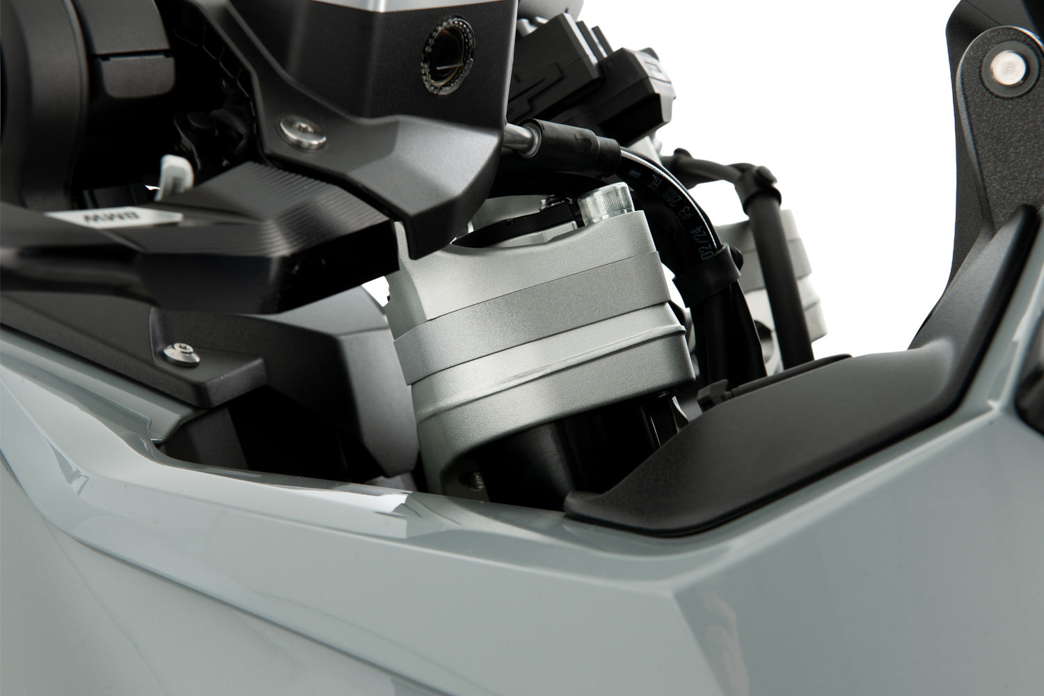 Wunderlich Handlebar Riser Ergo with Original System 15mm | Silver | R 1300 RS - Pyramid Motorcycle Accessories
