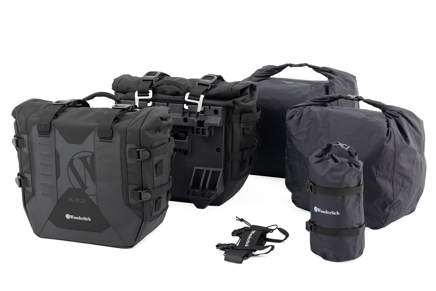 Wunderlich Luggage System X-bag X32 without Luggage Mounts | Black | BMW R 1300 R - Pyramid Motorcycle Accessories