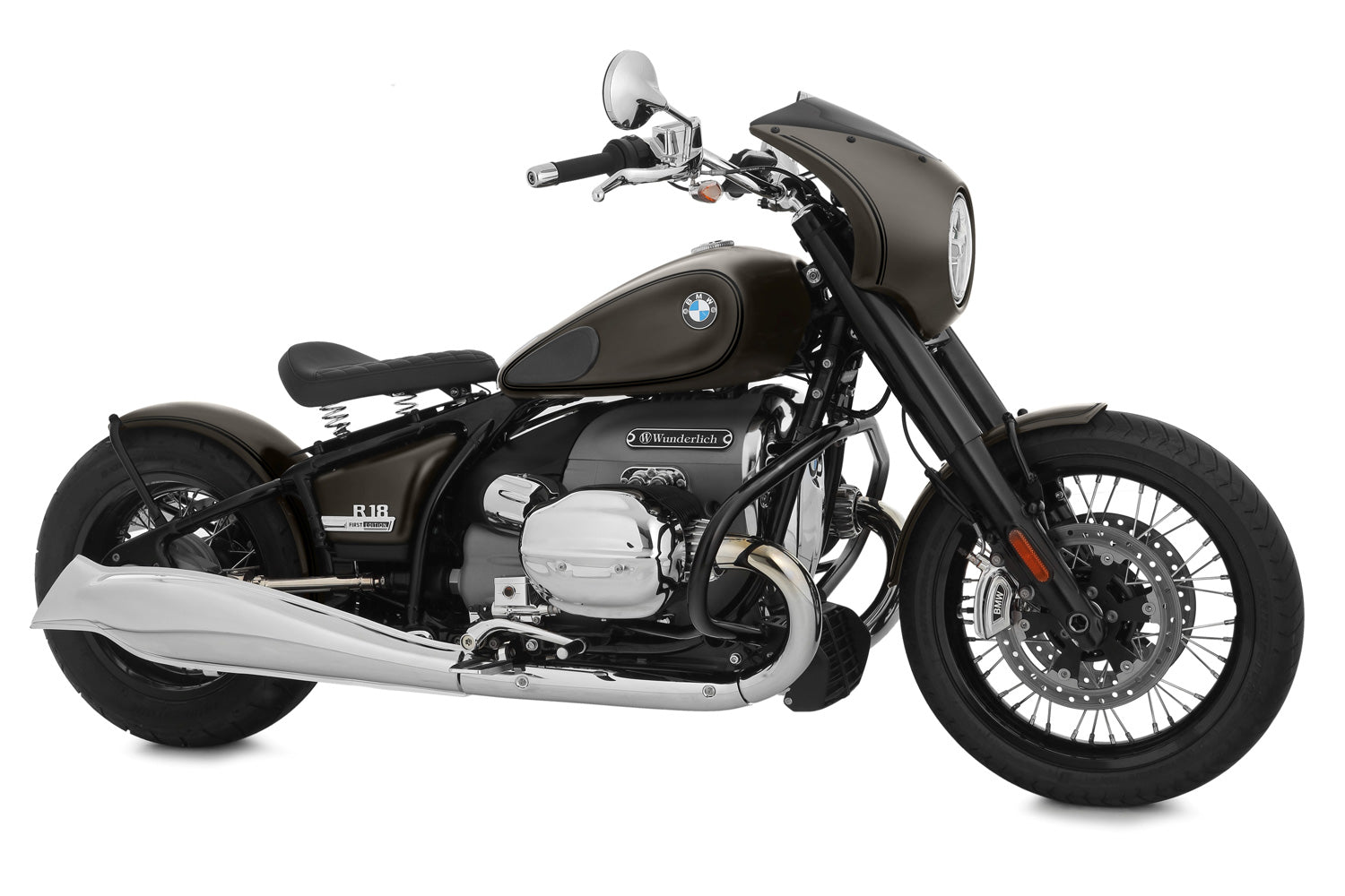 Wunderlich Front Fender Rockbob Manhattan Metallic Matt | Black | BMW R 18 - Pyramid Motorcycle Accessories