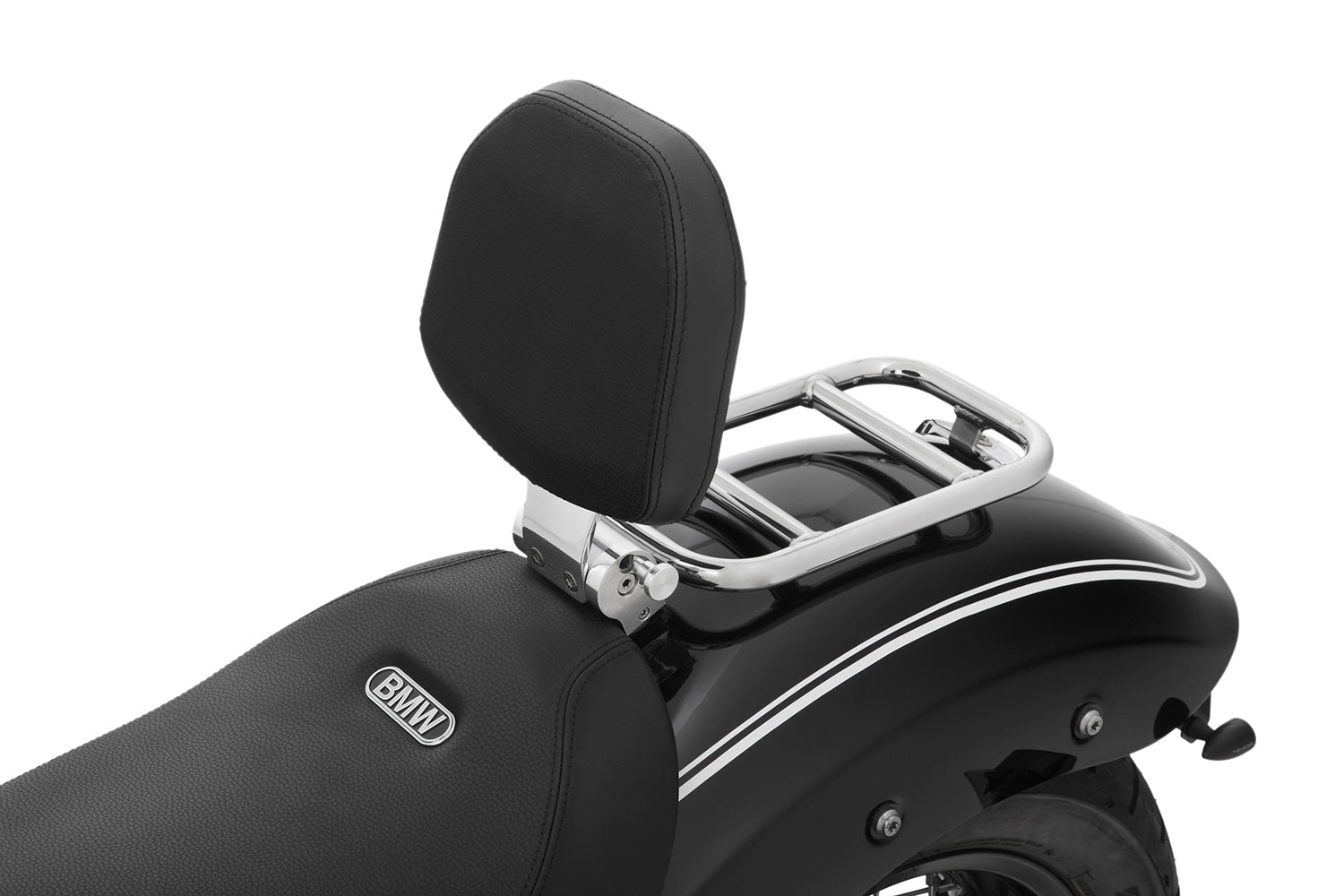Wunderlich Rider Backrest Foldable | Chrome | BMW R 18 - Pyramid Motorcycle Accessories