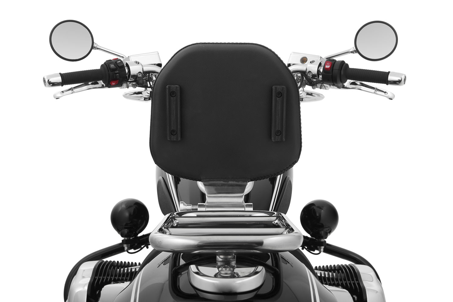 Wunderlich Rider Backrest Foldable | Chrome | BMW R 18 - Pyramid Motorcycle Accessories