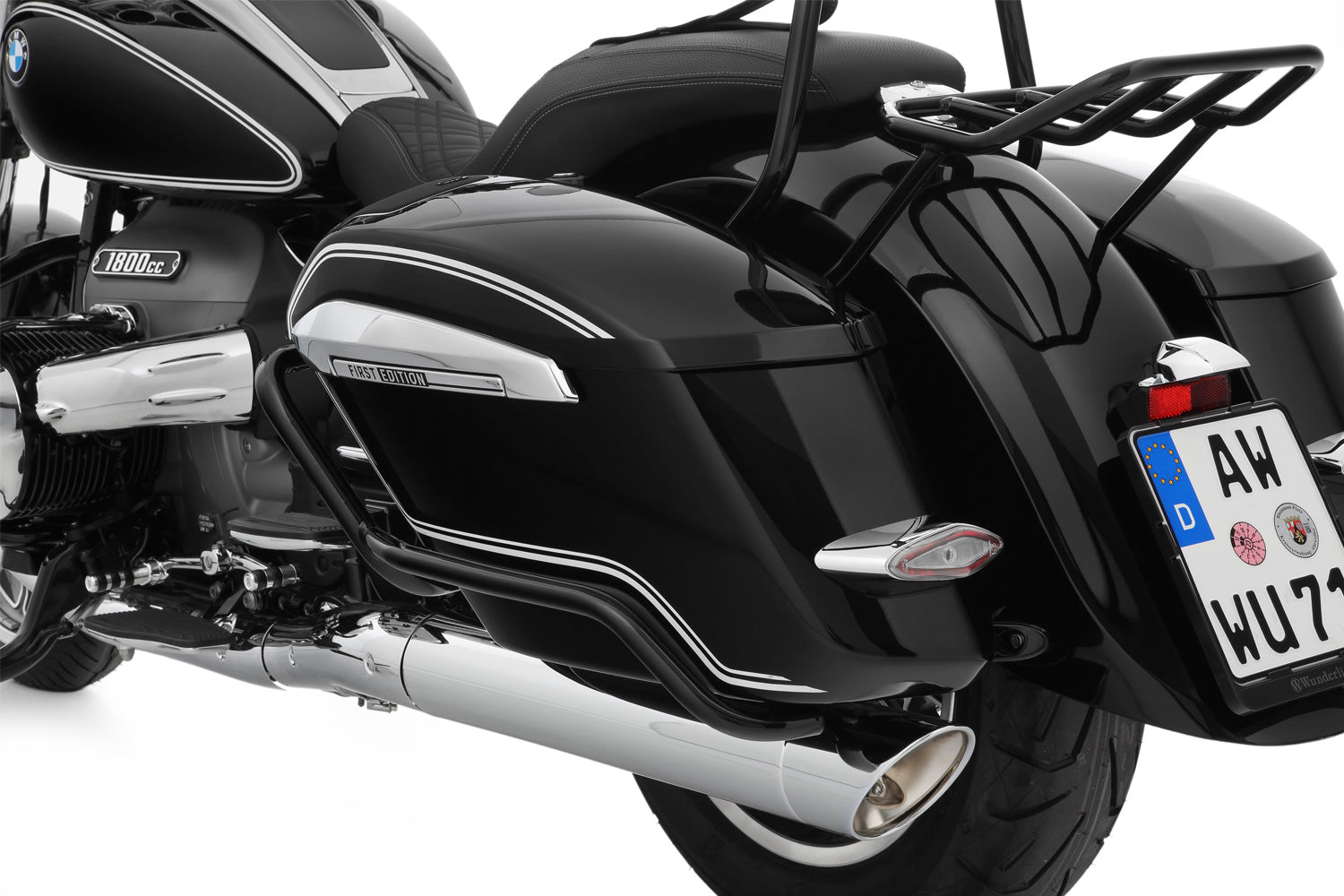 Wunderlich Case Protection Bar For Models with Emergency System | Chromed - Pyramid Motorcycle Accessories